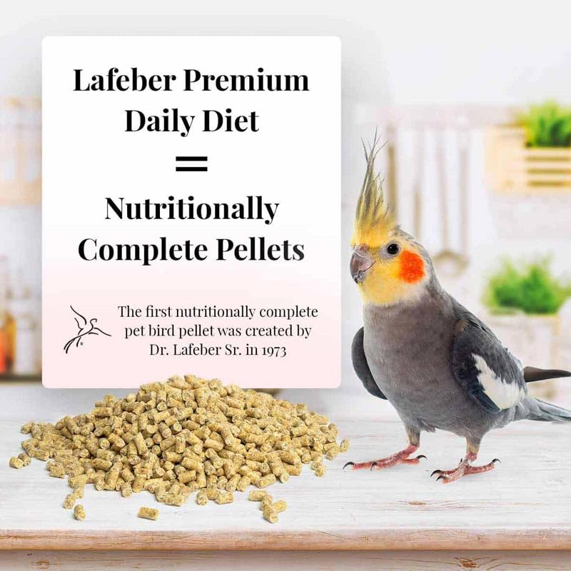  LAFEBER'S Premium Daily Diet Pellets Pet Bird Food, Made With Non-GMO And Human-Grade Ingredients, For Cockatiels, 5 Lb