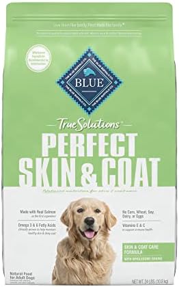  Blue Buffalo True Solutions Perfect Skin & Coat Natural Adult Dry Dog Food, Salmon 4-lb