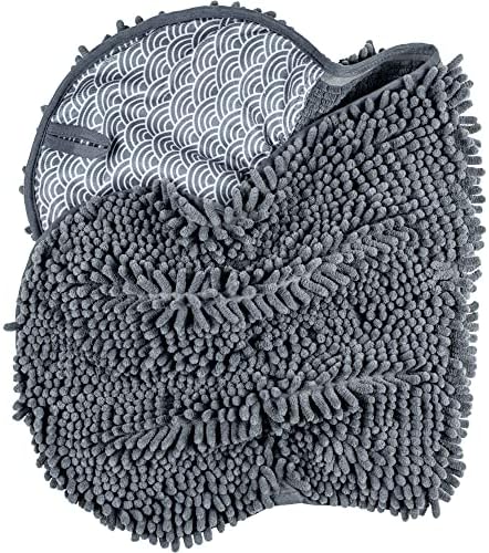  LeashBoss - Brown Bathroom Rugs, Extra Large Bathmat - Soft, Absorbent, Thick, Non-Slip Microfiber Bath Mat For Bathrooms, Showers, Tubs, And Doorways For Dogs Muddy Paws Machine Washable (34.5 X 24)