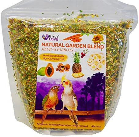 Birds LOVE All Natural Garden Blend Bird Food For Parrots 2lb