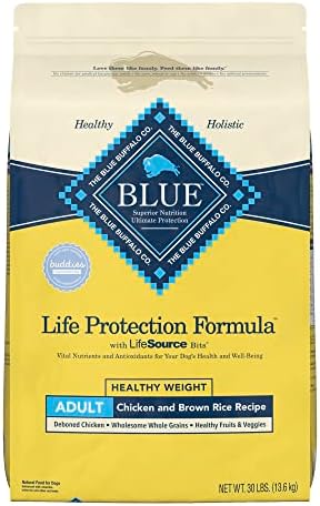  Blue Buffalo Life Protection Formula Natural Adult Dry Dog Food, Chicken And Brown Rice 5-lb Trial Size Bag
