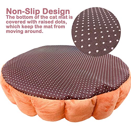  S-Lifeeling Pet Tart Bed Cushion Detachable Soft Fuzzy Cat Bed Winter Plush Lovely Tart Warm Nest Kennel Comfortable Extended Dog Mat Pad