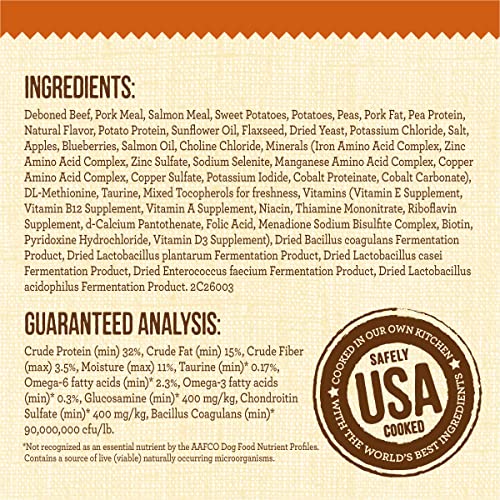  Merrick Lil' Plates Small Breed Dog Food, Grain Free Real Texas Beef And Sweet Potato With Raw Bites Recipe, Small Dog Food - 4 Lb. Bag