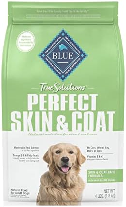  Blue Buffalo True Solutions Perfect Skin & Coat Natural Adult Dry Dog Food, Salmon 4-lb