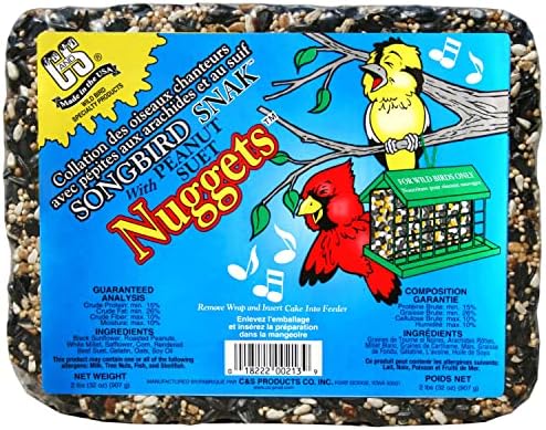  C&S Wild Bird Peanut Suet Treat, 56 Ounces, 6 Pack