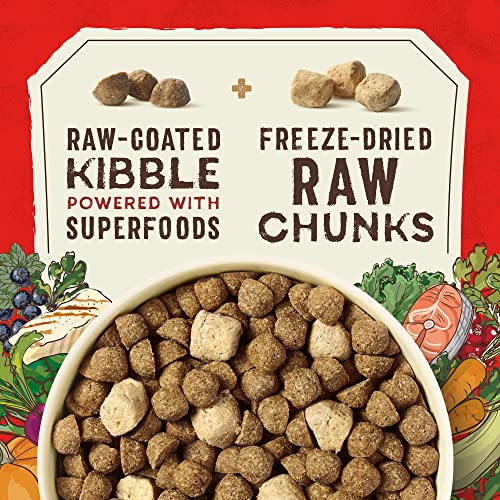  Stella & Chewy's SuperBlends Raw Blend Wholesome Grains Wild-Caught Whitefish & Salmon Recipe With Superfoods, 3.25 Lb. Bag