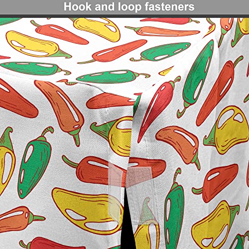  Lunarable Pepper Dog Crate Cover, Vegetarian Food And Vegetables Pattern Exotic Hot Ingredients Mexican Cusine Element, Easy To Use Pet Kennel Cover For Small Dogs Puppies Kittens, 48 Inch, Multicolor