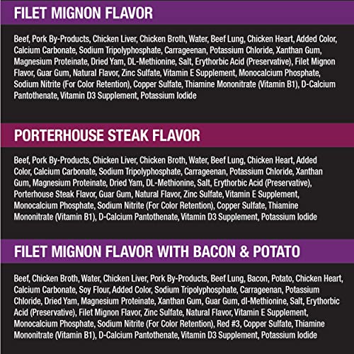  CESAR Adult Soft Wet Dog Food Steak Lovers Variety Pack With Real Meat, (36) 3.5 Oz. Trays