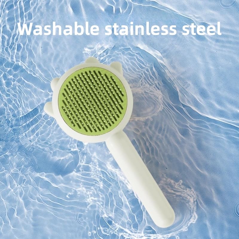 Dolaxe Pet Brush, Pet Hair Cleaner Brush, Multifunctional Pet Hair Comb, Magic Pet Comb, Long Or Short Hair Cats Dogs Pet Massage Brushes (2pcs-Yellow+Green)
