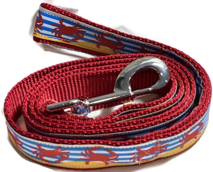  Ocean Dog Collar, Caninedesign, Quick Release Buckle, 1 Inch Wide, Adjustable, Nylon, Medium And Large (Sharks, Large 15-22")