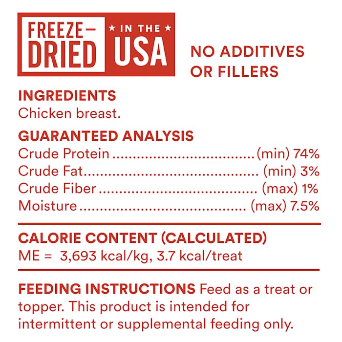  WholeHearted Chicken Breast Freeze-Dried Dog Treats, 3 Oz.