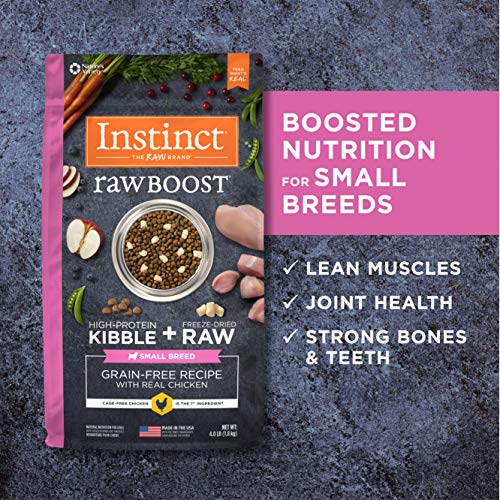  Instinct Raw Boost Small Breed Grain Free Recipe With Real Chicken Natural Dry Dog Food, 4 Lb. Bag