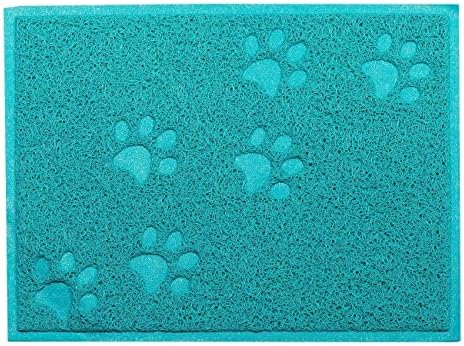  Pet Cat Litter Mat,MUEQU Waterproof Pet Box Mat Food Bowl Mat Cat Litter Trap Mat, Litter Trapper Mat,PVC, 30 X 40 Cm,Easy To Clean (Green)