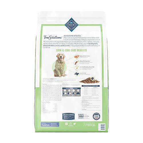  Blue Buffalo True Solutions Perfect Skin & Coat Natural Adult Dry Dog Food, Salmon 24-lb
