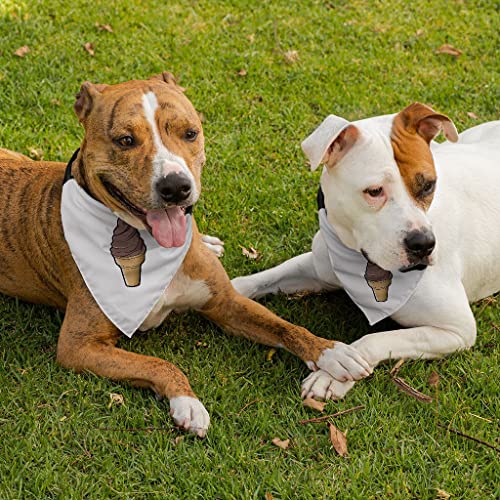 GENERIC Ice Cream Pet Bandana Collar - Food Scarf Collar - Graphic Dog Bandana (S)