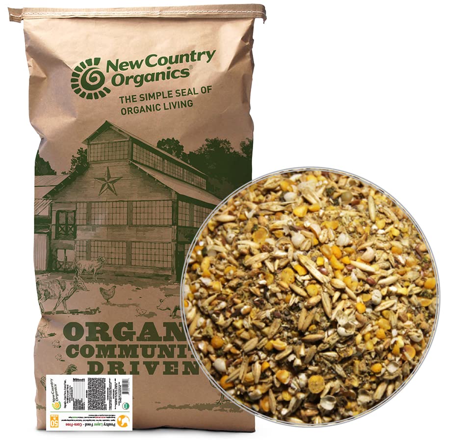  New Country Organics Soy-Free, Corn-Free Layer Feed For Laying Hens, 50 Lbs