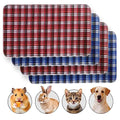  JT Pet Guinea Pig Cage Liner - Pack Of 4 Washable Pee Pads For Dogs, Smooth Fleece Guinea Pig Bedding For Cage & Crates, Reusable & Waterproof Puppy Pee Pads - 36x24 Inches, Plaid