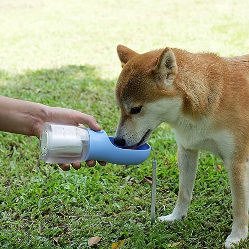  AVELORA Dog Water Bottle With Food Container, Portable Pet Dog Water Dispenser For Outdoor Walking,Hiking,Travel,Puppy Essentials,Puppy Supplies,Replaceable Waste Bags