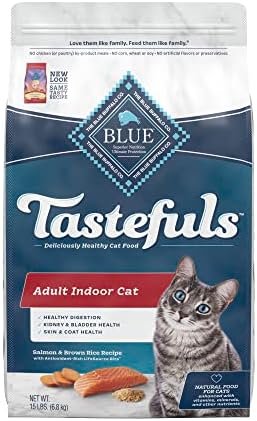  Blue Buffalo Tastefuls Indoor Natural Adult Dry Cat Food, Chicken 15lb Bag
