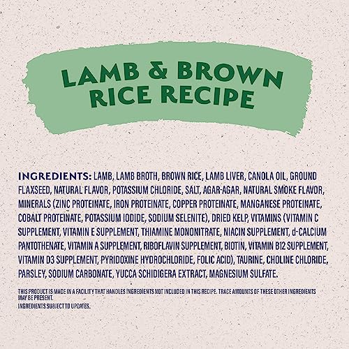  Natural Balance Limited Ingredient Adult Wet Canned Dog Food With Healthy Grains, Lamb & Brown Rice Recipe, 13 Ounce (Pack Of 12)