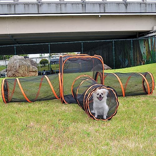 GENERIC 6 In 1/3 In 1 Outdoor Cat House, Cat Tent With Cat Tunnel, Indoor And Outdoor, Cat Enclosure, Portable Pet Enclosure For Cats, Outdoor Cat Enclosure Large For Multiple Cats (S(3in1))