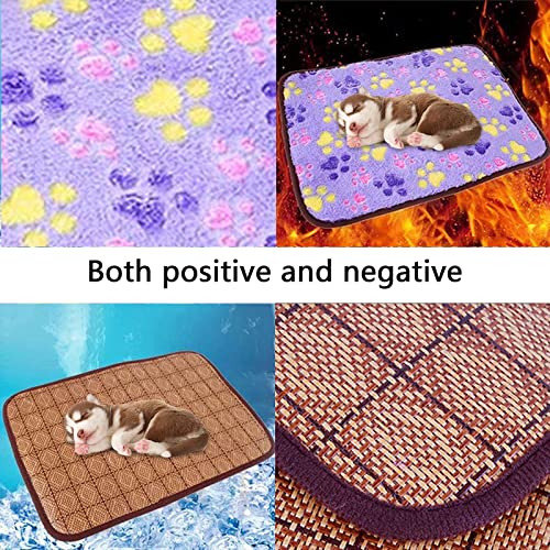  Hnjtkj Pet Dual-Use Mat Cushion Summer Cooling Comfortable And Cool Bamboo Fiber Mat Pet Supplies 40 * 30CM,Pink,40CM*30CM