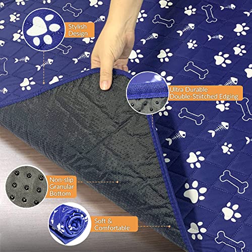  Reusable Puppy Pads 47‘’x 56‘’ Washable Pee Pads For Dogs, Training Pads Pee Pads For Dogs Waterproof Absorbing Whelping Pad Reusable Puppy Pads For Guinea Pig Cage, Dog Food Feeding Mat