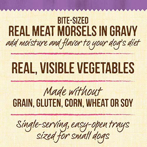  Merrick Lil' Plates Grain Free Small Dog Food, Itsy Bitsy Beef Stew Recipe, Wet Dog Food - (12) 3.5 Oz. Tubs