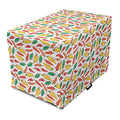  Lunarable Pepper Dog Crate Cover, Vegetarian Food And Vegetables Pattern Exotic Hot Ingredients Mexican Cusine Element, Easy To Use Pet Kennel Cover For Small Dogs Puppies Kittens, 48 Inch, Multicolor