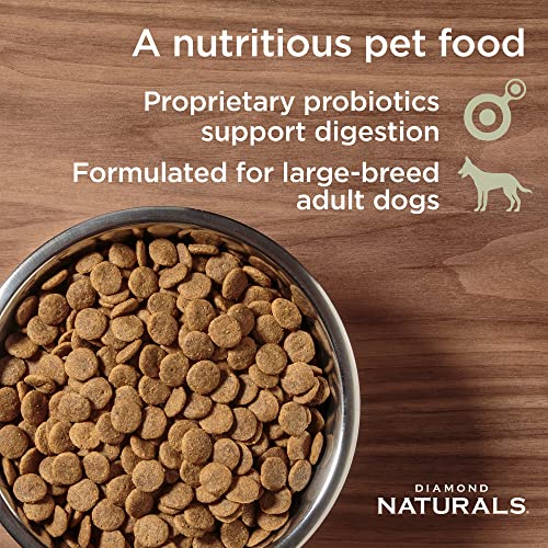 Diamond Naturals Large Breed Adult Dry Dog Food Lamb Meal And Rice Formula With Protein From Real Lamb, Probiotics And Essential Nutrients To Support Balanced And Overall Health In Adult Dogs 40lb