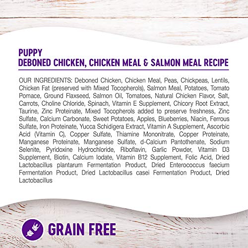  Wellness Complete Health Natural Grain Free Dry Puppy Food, Chicken & Salmon, 24-Pound Bag