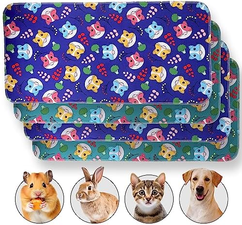  JT Pet Guinea Pig Cage Liner - Pack Of 2 Washable Pee Pads For Dogs, Smooth Fleece Guinea Pig Bedding For Cage & Crates, Reusable & Waterproof Puppy Pee Pads - 36x24 Inches, Brown Grey
