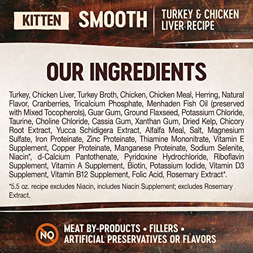  Wellness CORE Grain-Free Wet Kitten Food, Natural Canned Food For Cats, Made With Real Meat (Kitten, Turkey & Chicken Liver, 3 Oz Can, 12 Pack)