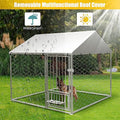  Tmsan Dog Kennel Outdoor, Dog House With Waterproof Roof & Secure Lock, Large Dog Crate Fence, Outside Pet Playpen For Chicken, Rabbit, Cat, 6.67ft
