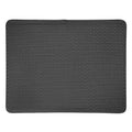  Zhengtufuzhuang Double Dog Litter Mat EVA Dog And Cat Pet Mat Ribbon + Velcro Edge Portable (Color : Black)