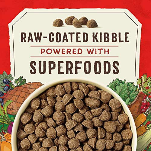  Stella & Chewy's SuperBlends Raw Coated Wholesome Grains Grass-Fed Beef, Beef Liver & Lamb Recipe With Superfoods, 21 Lb. Bag