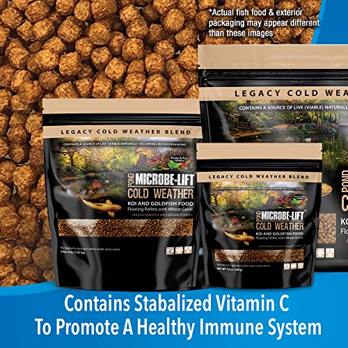  MICROBE-LIFT MLLWG Cold Weather Floating Fish Food Pellets With Wheat Germ For Ponds, Water Gardens, And Fountains, For Live Goldfish And Koi (5.25 Pounds)