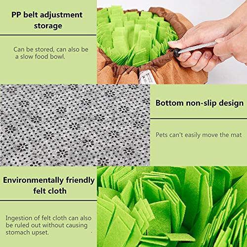  AWOOF Pet Snuffle Mat For Dogs, Interactive Feed Game For Boredom, Encourages Natural Foraging Skills For Cats Dogs Bowl Travel Use, Dog Treat Dispenser Indoor Outdoor Stress Relief